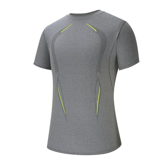 Dagugfen Gym Tops for Men Short Sleeve Crew Neck Tight Shirts Lightweight Running Workout Tee Shirts