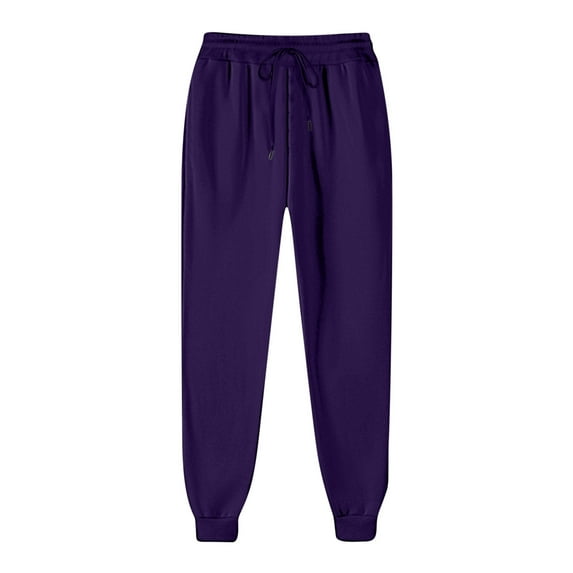 Dagugfen Joggers for Women Elastic Waist Drawstring Loose Comfy Leisure Workout Sweatpants Solid Color