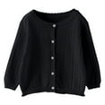 thumbnail image 1 of Dagugfen Kids Girls Sweater Button down Long Sleeve Hollow out Breathable Comfy Solid Color Casual Cardigan, 1 of 6
