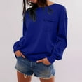 thumbnail image 1 of Dagugfen Long Sleeve Shirts for Women Fashion Comfy Crewneck Tops Oversized Tshirts Basic Tee Shirts, 1 of 9