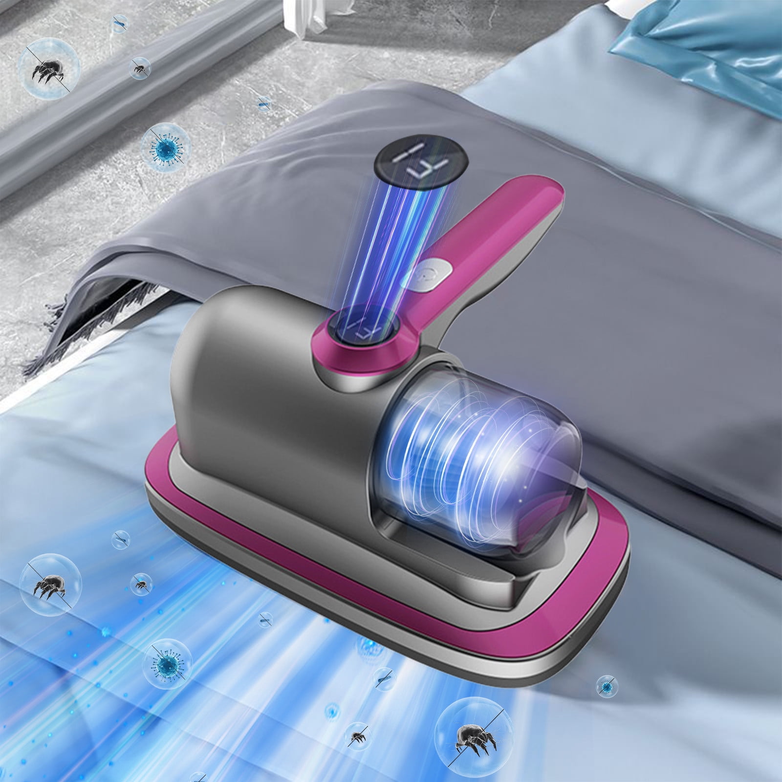 Bed & Mattress Vacuum Cleaner With UV Light & Heat - 500W Deep Clean, HEPA Filter For Dust Mites, Pet Hair On Couches, Carpets
