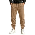 thumbnail image 1 of Dagugfen Men's Sweatpants Drawstring Cinch Bottom Elastic Waisted Full Length Straight Leg Jogger Pants with Pockets(L,Khaki), 1 of 8