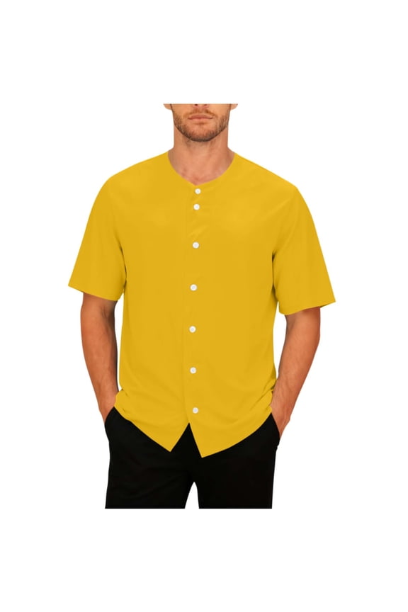 Men's T-Shirts Short Sleeve Button down Loose Fitted Breahtable Lounge Daily Wear Tops for Men