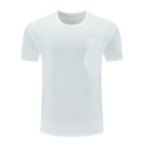 Dagugfen Mens Athletic Tops Crew Nack Short Sleeve Side Split Loose Lightweight Workout Shirts Pocket