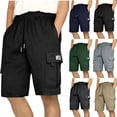 thumbnail image 1 of Dagugfen Mens Cargo Shorts Sweat Shorts Straight Leg Loose Drawstring Comfy Outdoor Exercise Crop Fishing Pants, 1 of 7