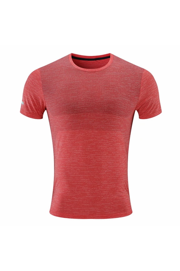 Mens Casual Tops Short Sleeve Crew Neck Skinny Slim Fitted Pullover Tee Shirts for Men Solid Color