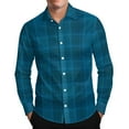thumbnail image 1 of Dagugfen Mens Dress Shirts Button down Formal Plaid Loose Casual Work Business Lightweight Long Sleeve Shirts, 1 of 8