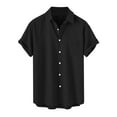 thumbnail image 1 of Dagugfen Mens Dress Shirts Button down Short Sleeve Loose Formal Business Casual Office Tops Pocket, 1 of 7