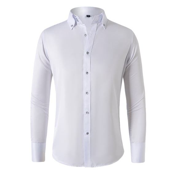 Dagugfen Mens Dress Shirts Long Sleeve Slim Business Office Casual Button down Shirts Work Shirts for Meeting