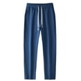 thumbnail image 1 of Dagugfen Mens Pants Straight Leg Drawstring Elastic Waist Fitted Casual Comfy Gym Sports Work Pants, 1 of 4