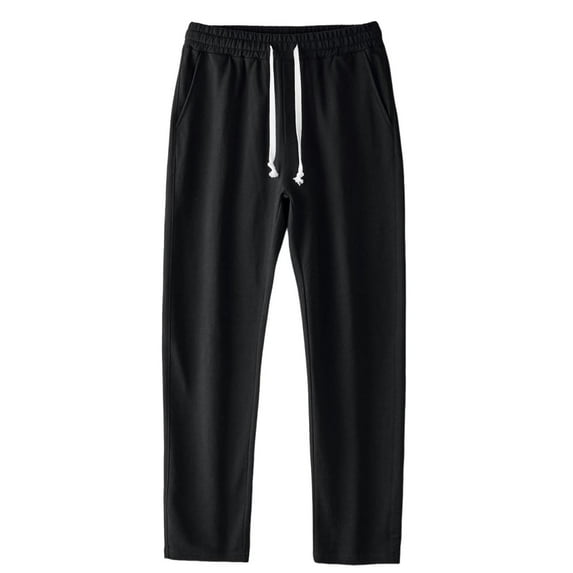 Dagugfen Mens Pants Straight Leg Drawstring Elastic Waist Fitted Casual Comfy Gym Sports Work Pants
