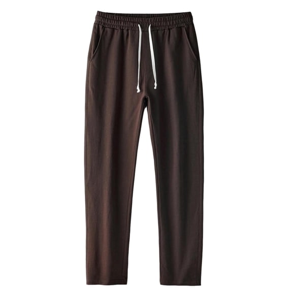 Dagugfen Mens Pants Straight Leg Drawstring Elastic Waist Fitted Casual Comfy Gym Sports Work Pants