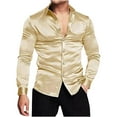 thumbnail image 1 of Dagugfen Mens Shirts Long Sleeve Fitted Comfy Casual Dance Button down Shirts for Nightclub Party Wedding, 1 of 5