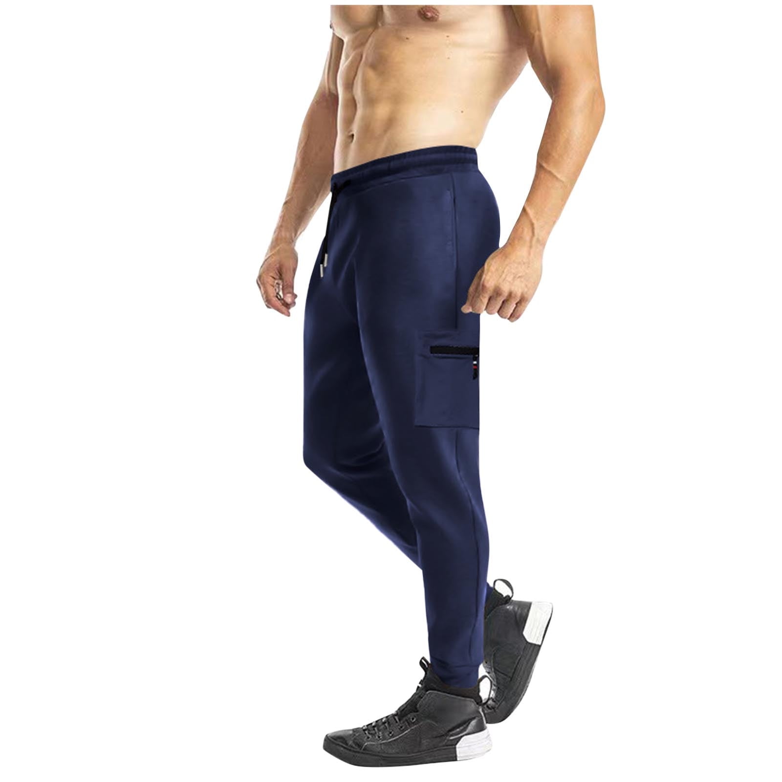 Urbann Vibe Mens Quilted Sweatpants Padded Warmth With Elastic Waist Cuffs Relaxed Fit For Men