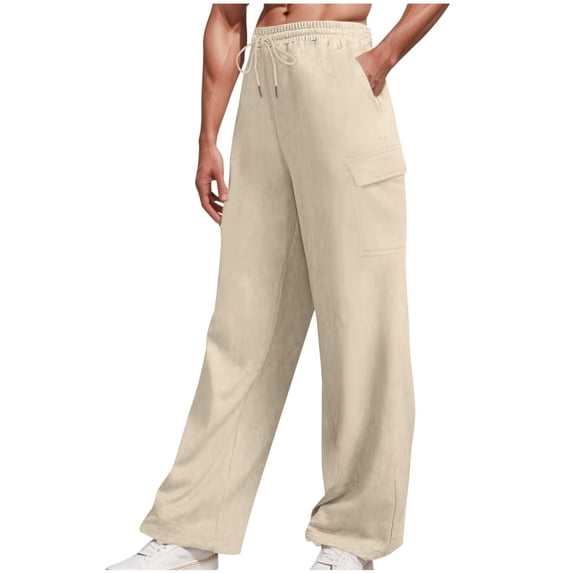 Dagugfen Mens Sweatpants Straight Leg Elastic Waist Drawstring Loose Comfy Casual Workout Sports Pants