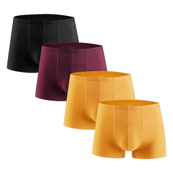 Dagugfen Mens Underwear Breathable Comfy Lightweight Seamless Support Athletic Underwear Boxers Briefs 4 Pack