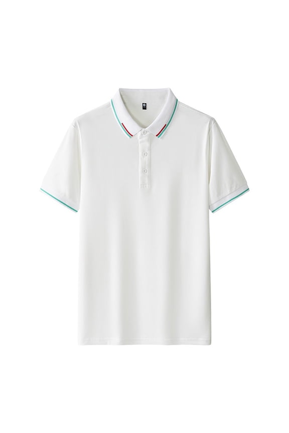 Mens Work Shirts Short Sleeve Lapel V Neck Button Lightweight Casual Office Tee Tops Size M-XXXXL