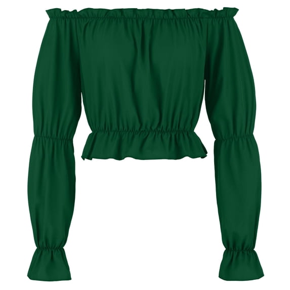 Dagugfen Off Shoulder Tops for Women Renaissance Peasant Blouse Trendy Casual Long Sleeve Crop Tops