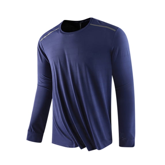 Dagugfen Oversized Shirts for Men Long Sleeve Lightweight Basic Tees Loose Fitting Crew Neck Casual Workout Tops