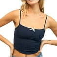 thumbnail image 1 of Dagugfen Pajama Camisole Tops for Women Square Neckline Spaghetti Strap Crop Tops Home Loungewear Sleep Tops, 1 of 3