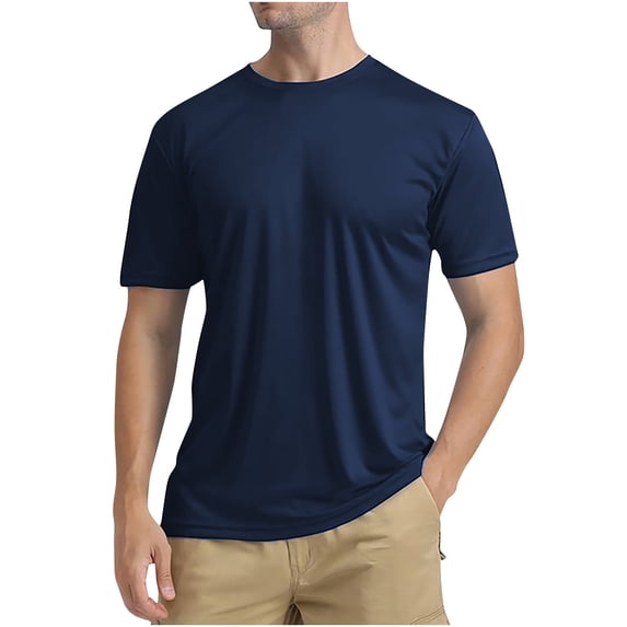 Dagugfen Pajama Tops for Men Crew Neck Slim Fitted Comfy Lightweight Short Sleeve Shirts for Sleepping