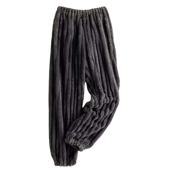 Dagugfen Mens Pajama Pants Winter Elastic Waist Loose Thick Fleece Warm Comfy Lounge Pants Sleepwear