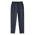 thumbnail image 1 of Dagugfen Pants for Men Elastic Waist Tapered Leg Fitted Comfy Solid Color Running Sweatpants Pockets, 1 of 5