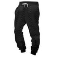 thumbnail image 1 of Dagugfen Pants for Men Fall Winter Elastic Waist Drawstring Knit Comfy Fashion Homewear Casual Sweatpants, 1 of 5