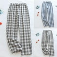 thumbnail image 1 of Dagugfen Pants for Men Pajamas Plaid Elastic Waist Drawstring Soft Loose Comfy Loungewear Pants for Sleep Party, 1 of 4