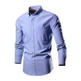 thumbnail image 1 of Dagugfen Plus Size Dress Shirts for Men Long Sleeve Button down Fitted Comfy Business Casual Formal Shirts for Wedding, 1 of 3