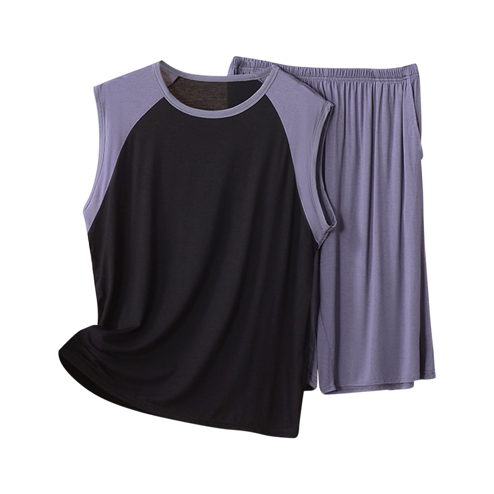 Plus Size Buttoned Masculine Pocket Pajamas Set main image 1