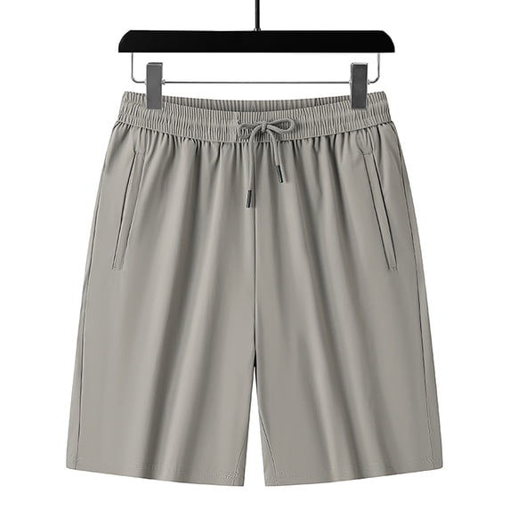 Dagugfen Plus Size Shorts for Men Ruched Drawstring Loose Lightweight Comfy Casual Workout Shorts with Zipper Pockets