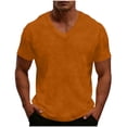 thumbnail image 1 of Dagugfen Plus Size T Shirts for Men Short Sleeve V Neck Loose Fitted Basic Tee Shirt Tops Daily Tops S-5XL, 1 of 8
