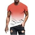 thumbnail image 1 of Dagugfen Plus Size Tshirts for Men Crew Neck Short Sleeve Fitted Comfy Gradient Color Casual Tee Tops, 1 of 6