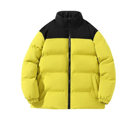 Dagugfen Plus Size Winter Jacket for Men Coat Full Zip Snowwear Loose Thick Warm Casual Quilted Jacket Fashion