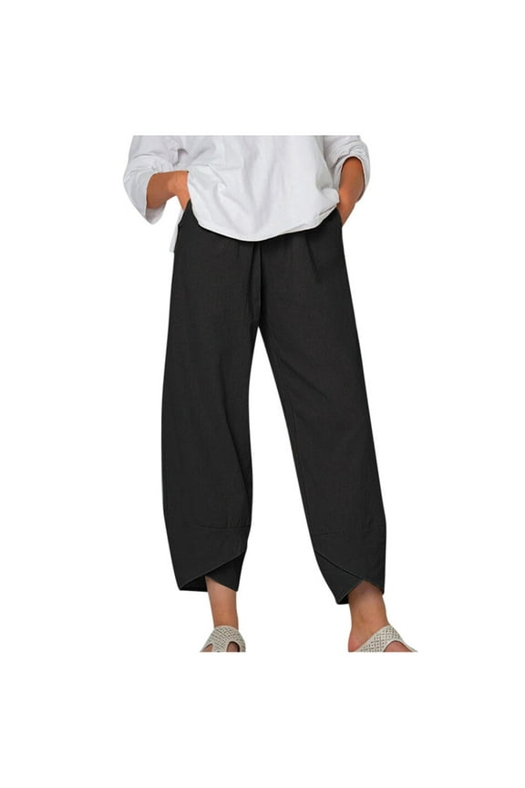 Plus Size Womens Pants Casual Loose Vintage Lantern Pants Oversized Wide Leg Trousers Streetwear