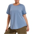 thumbnail image 1 of Dagugfen Plus Size Workout Tops for Women Loose Baggy Breathable Athletic Tee Shirts Quick Drying Basic Gym Tops XL-4XL, 1 of 8