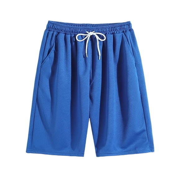 Dagugfen Running Shorts for Men Drawstring Ruched Loose Lightweight Outdoor Workout Cropped Trousers