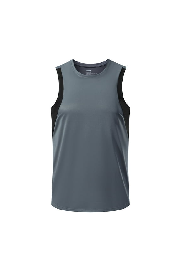 Running Tops for Men Sleeveless Round Neck Pullover Lightweight Shirts Workout Sports Gym Tops Fashion