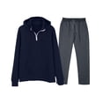 thumbnail image 1 of Dagugfen Sets for Men Sweatsuit Drawstring Long Sleeve Half Zip Hoodie Pullover Sweatshirts Jogger Pants Casual 2 Piece Outfits, 1 of 2