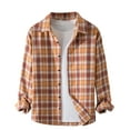 thumbnail image 1 of Dagugfen Shirts for Men Button down Long Sleeve Loose Lightweight Plaid Casual Fishing Shirts Work Shirts, 1 of 4