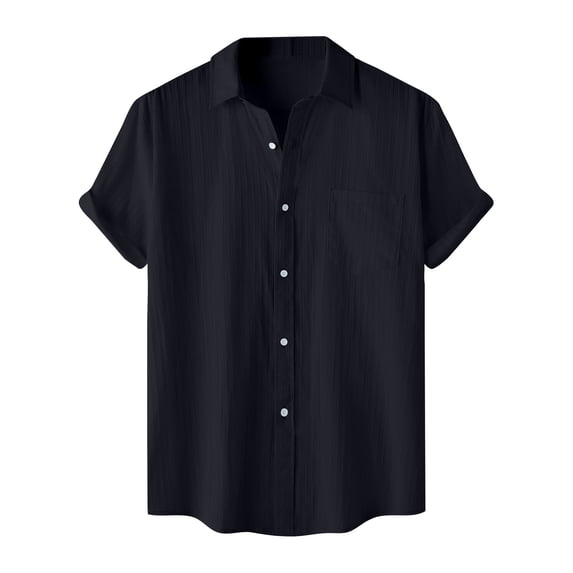 Dagugfen Shirts for Men Button up Short Sleeve Loose Summer Lightweight Business Casual Work Tops Pocket