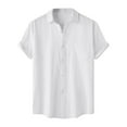 thumbnail image 1 of Dagugfen Shirts for Men Button up Short Sleeve Loose Summer Lightweight Business Casual Work Tops Pocket, 1 of 9