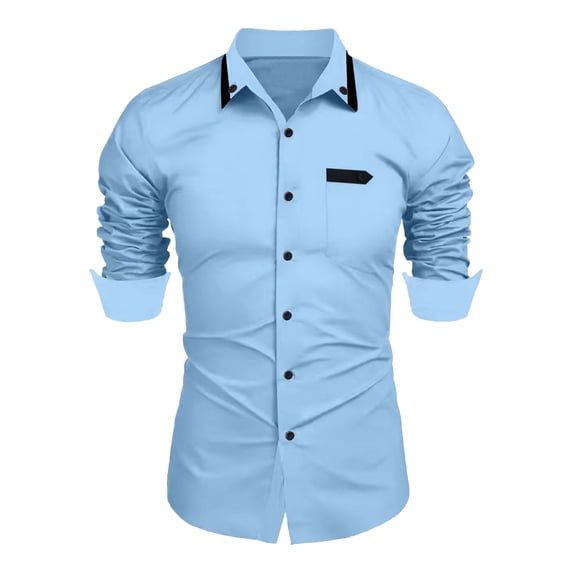Dagugfen Shirts for Men Long Sleeve Button down Slim Lightweight Business Casual Work Tops Officewear