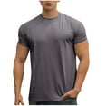 thumbnail image 1 of Dagugfen Shirts for Men Short Sleeve Crew Neck Loose Comfy Casual Sports Workout Running Tops Basic Tee, 1 of 4