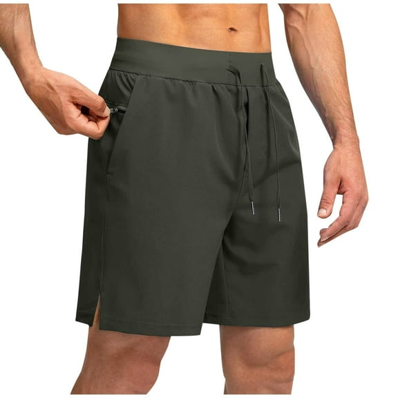 Dagugfen Shorts for Men Drawstring Straight Leg Loose Solid Color Casual Workout Sports Summer Short