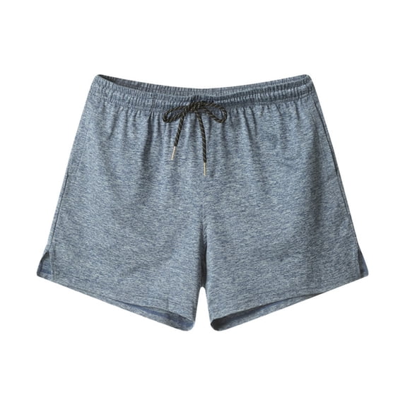 Dagugfen Shorts for Men Elastic Waist Drawstring 5" Running Workout Shorts Daily Leisure Solid Color