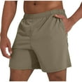 thumbnail image 1 of Dagugfen Shorts for Men Elastic Waist Loose Solid Color Lightweight Summer Beach Trainning Trackshorts, 1 of 6