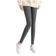 thumbnail image 1 of Dagugfen Slim Leg Legging for Women Ribbed Knit Stretchy Skinny Elastic High Waist Base Layer Yoga Workout Pants, 1 of 5