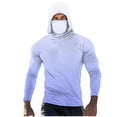 thumbnail image 1 of Dagugfen Summer Shirts for Men Hoodie Mask Long Sleeve Sun Protection Slim Gradient Color Comfy Casual Tops for Fishing, 1 of 5